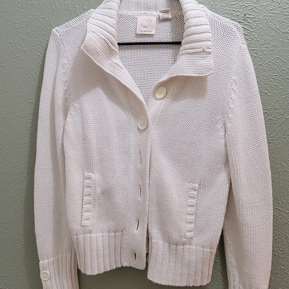 Next Era Off-White Button-Up Cardigan